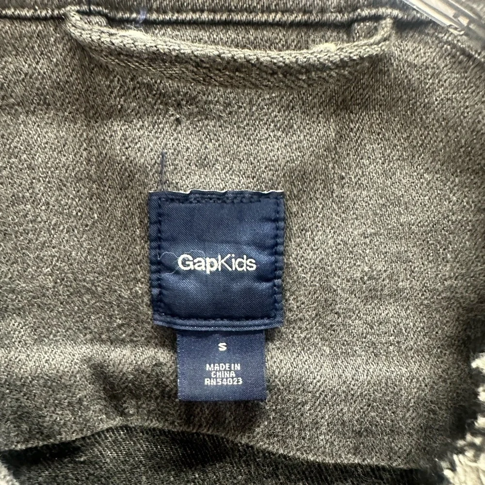 Gap Kids Grey Distressed Denim Jacket Small